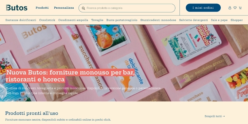 Schermata del sito Nuova Butos