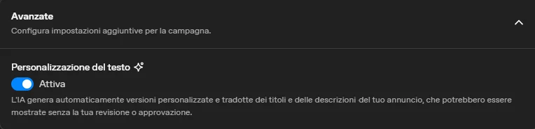 ChatGPT Ads Manager: impostazioni avanzate