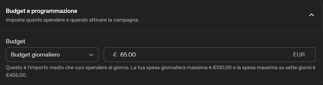 ChatGPT Ads Manager: budget e programmazione