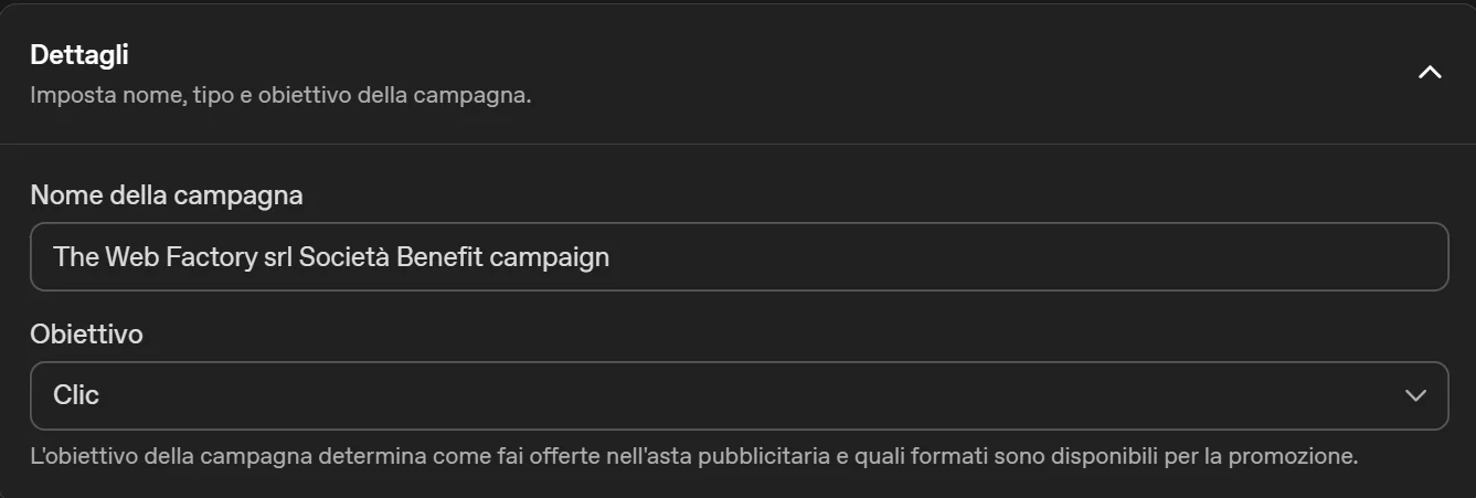 ChatGPT Ads Manager: dettagli della campagna